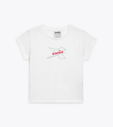 T-Shirt aus Baumwolle - Mädchen JG. T-SHIRT SS GRAFFITI STRAHLEND WEISSE - Diadora