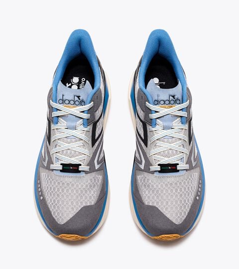 ATOMO V7000-2, SILBER DD/SCHWZ/PAZIFIKKUENTE Laufschuh made in Italy - leicht und dämpfend - alle Geschlechter ATOMO V7000-2 SILBER DD/SCHWZ/PAZIFIKKUENTE - Diadora