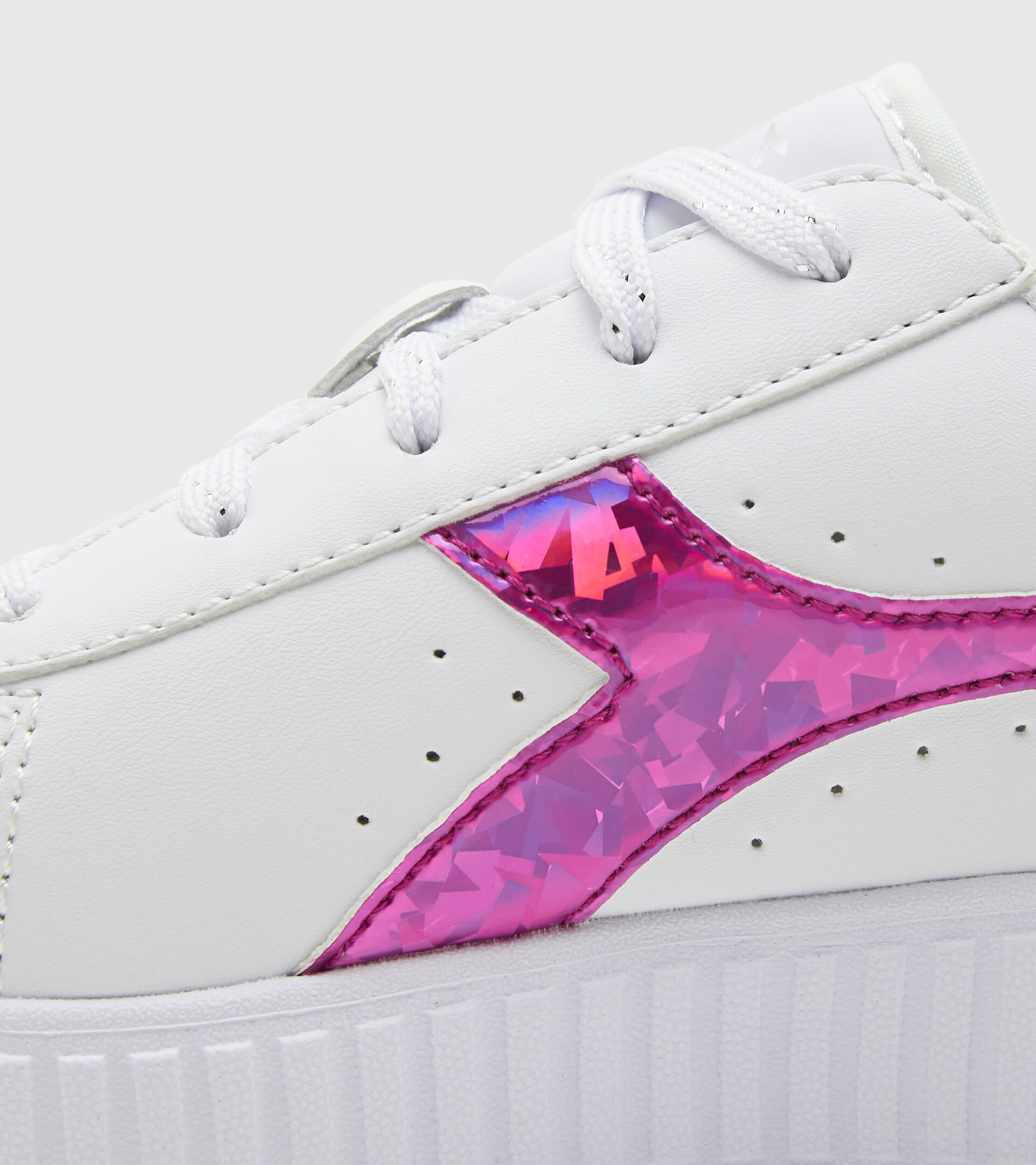 Sports shoes - Kids 4-8 years GAME STEP DIAMONDS PS WHITE/FUCHSIA PINK - Diadora
