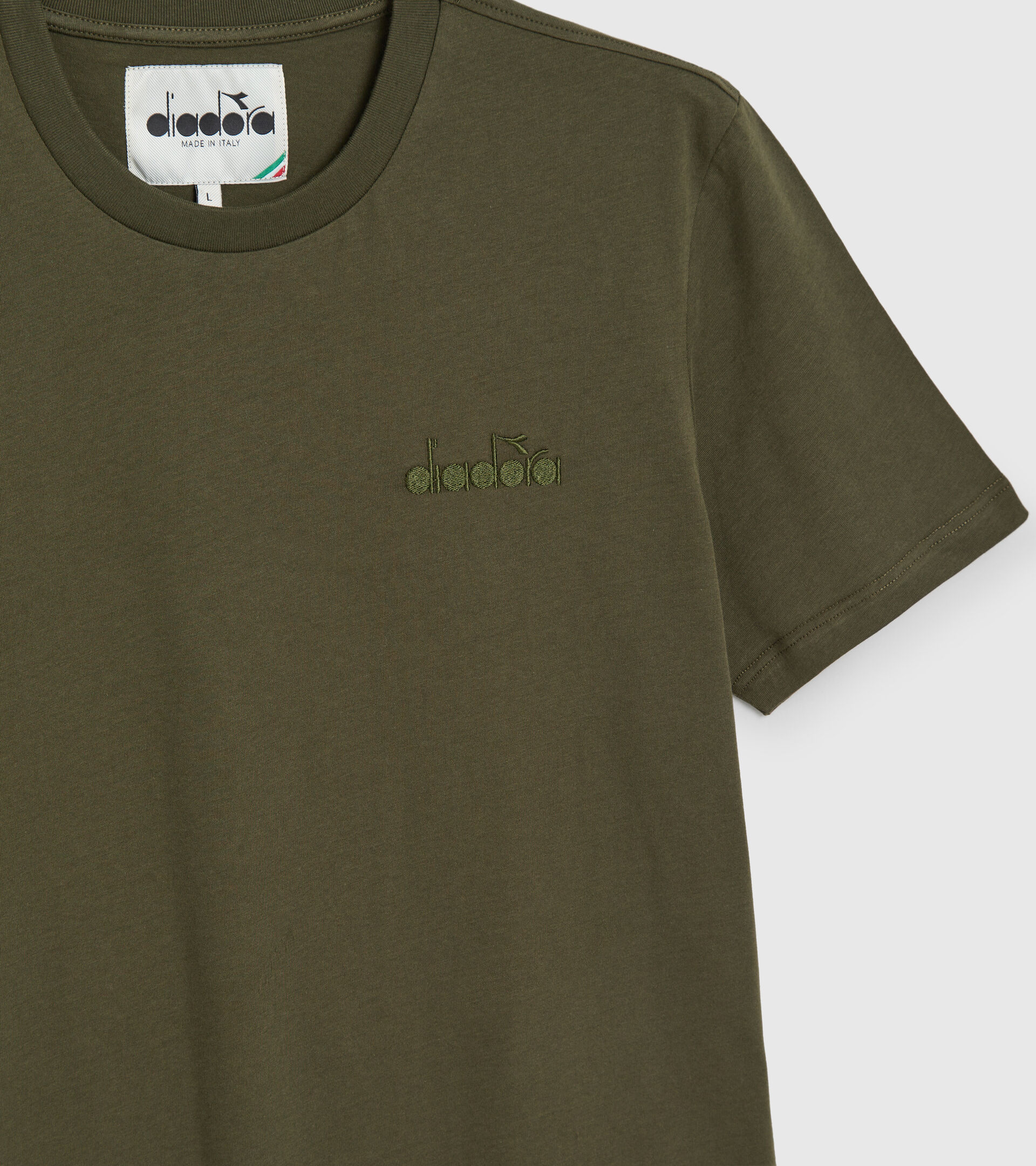 Cotton T-shirt - Made in Italy - Men T-SHIRT SS MII GREEN MILITARY - Diadora