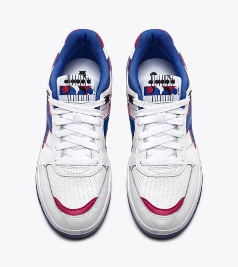 B.56 ICONA, WHITE/BLUE LIMONGES Sporty sneakers - Gender neutral B.56 ICONA WHITE/BLUE LIMONGES - Diadora