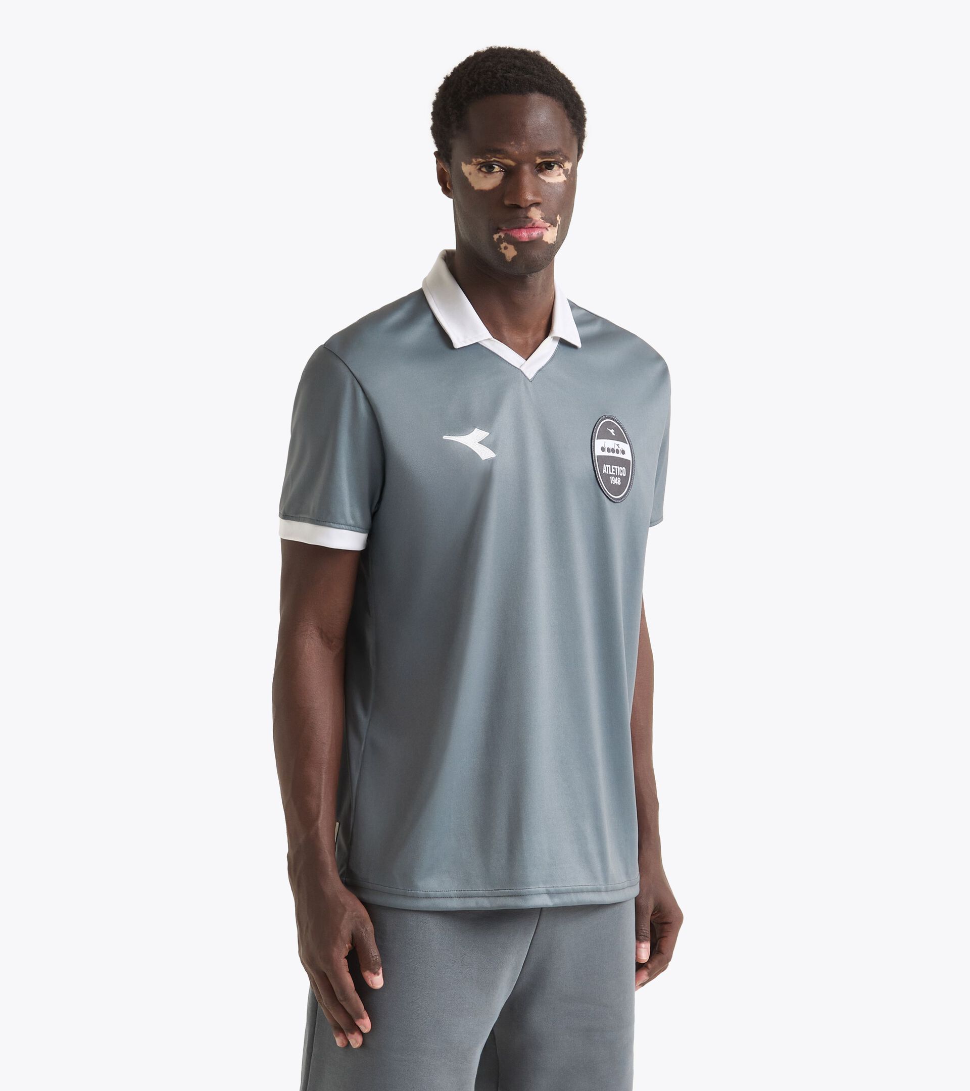 Calcio-inspired polyester shirt - Made in Italy - All-gender POLO SS LEGACY CASTLE ROCK - Diadora