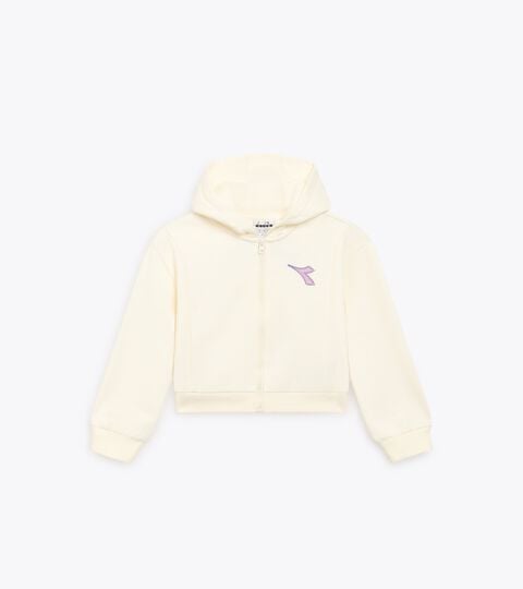 JG. HOODIE FZ LOGO, BIANCO GARDENIA Felpa con cappuccio - Regular fit - Ragazza
JG. HOODIE FZ LOGO BIANCO GARDENIA - Diadora