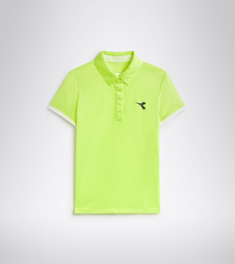 Tennis polo shirt - Junior G. POLO COURT FLUO YELLOW DD - Diadora