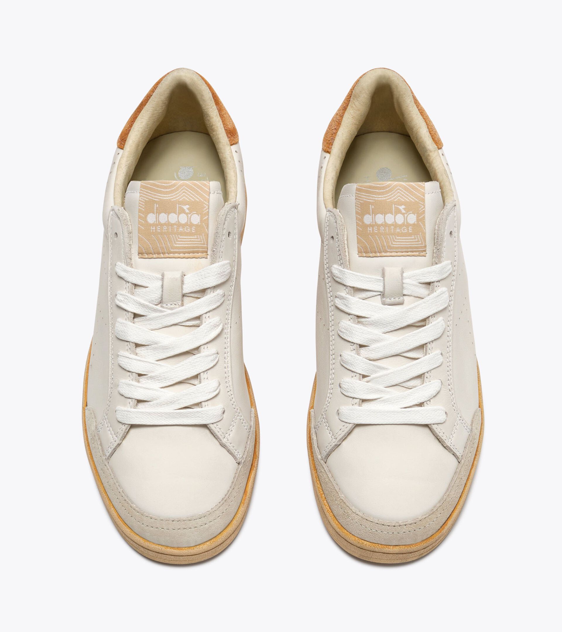Heritage Leather Sneakers - All-gender PRESTIGE PLAIN USED HAZEL BROWN - Diadora
