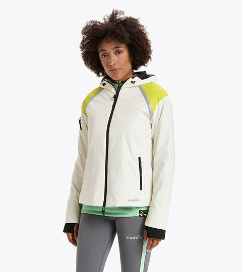 Giacca rifrangente da running - Donna L. BRIGHT JACKET BE ONE BIANCO - Diadora