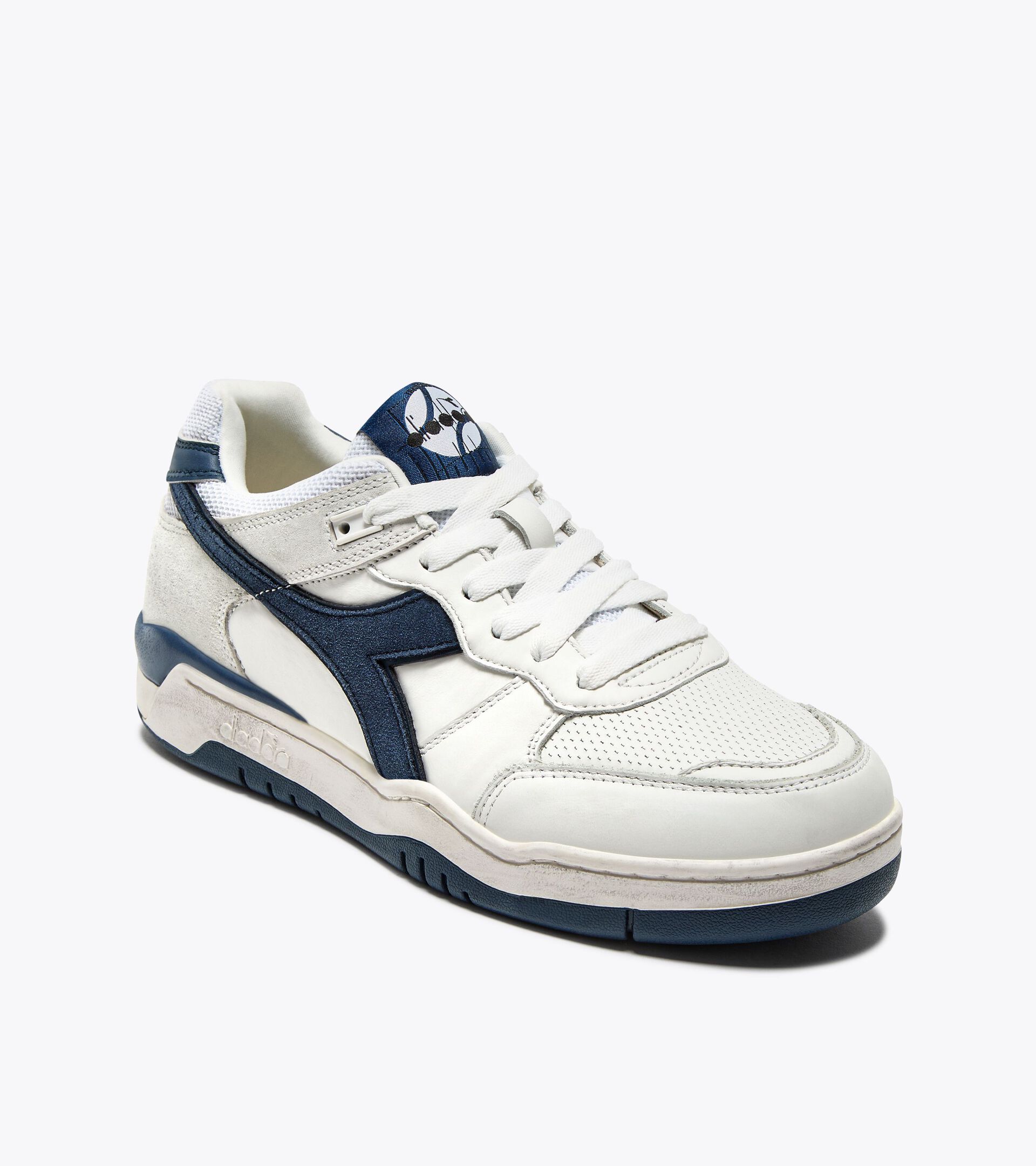 Sneaker Heritage in pelle - Per ogni genere B.560 USED BIANCO/BLU ATLANTICO - Diadora