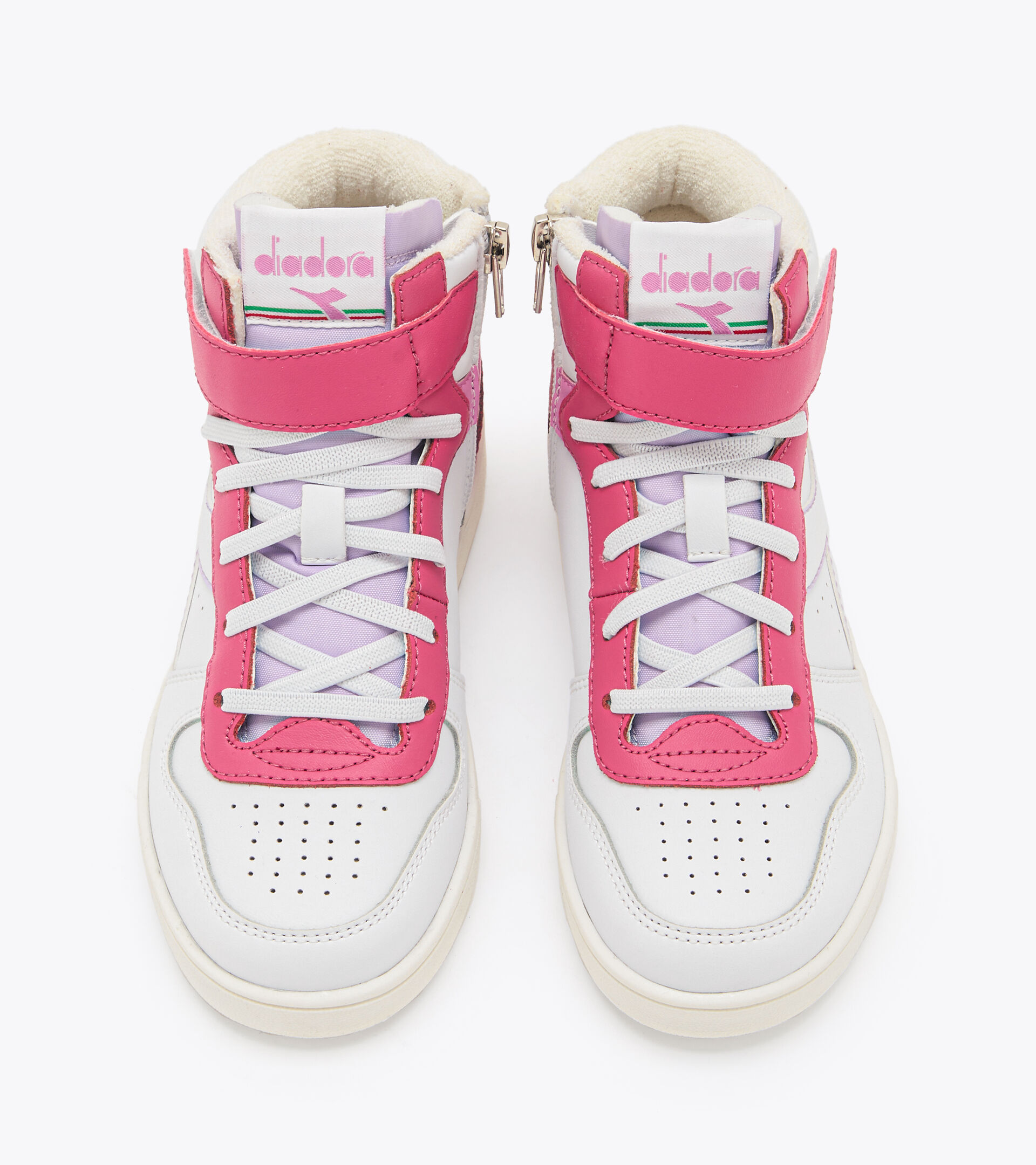 Chaussures de sport - Garçon 4-8 ans MAGIC BASKET MID PS ROSE ACHILLEE/BLANC - Diadora