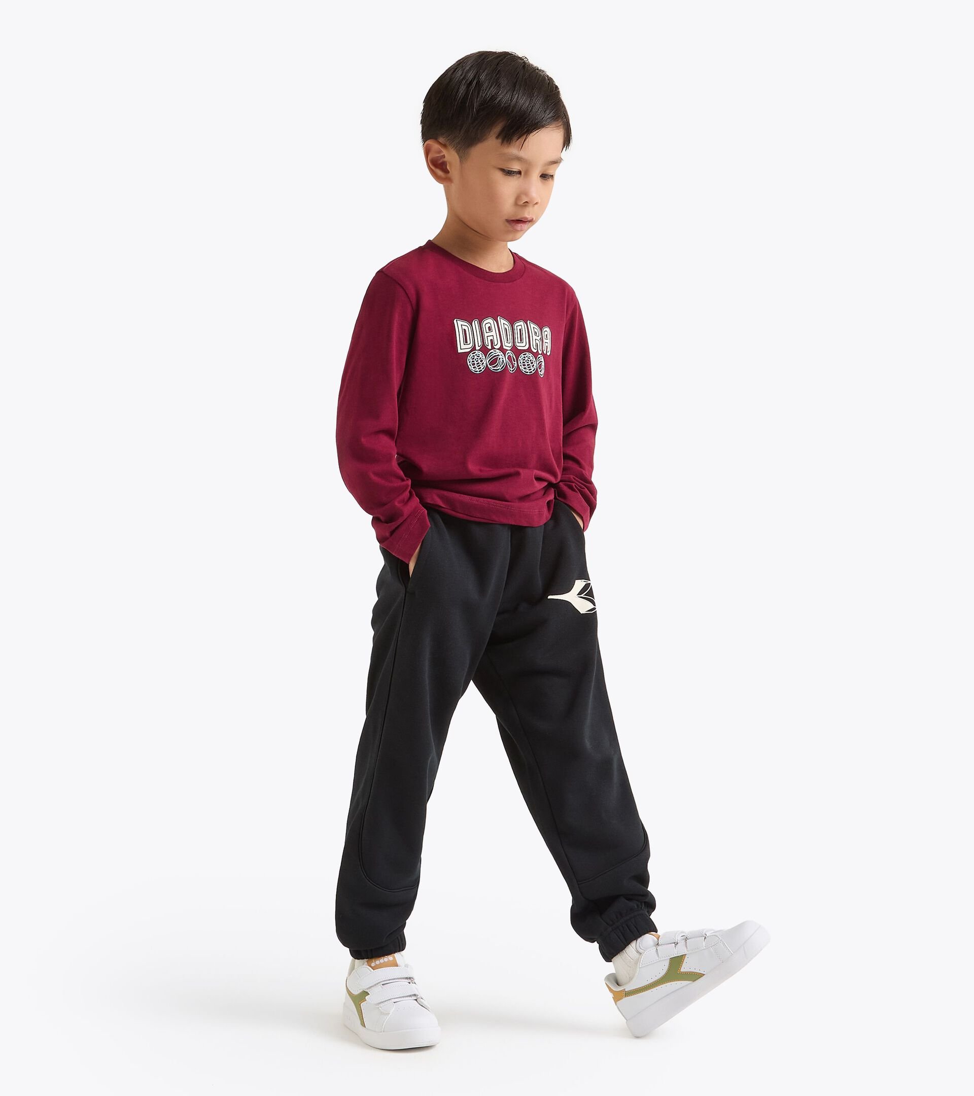 Camiseta de algodón de manga larga - Niños/Adolescentes
 JB. T-SHIRT LS LOGO PUERTO SECO - Diadora