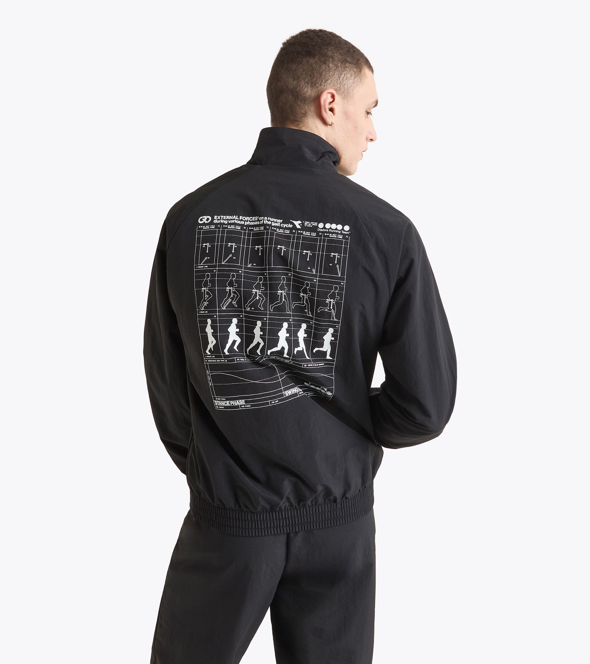Track Jacket aus Polyamid - Cross-Category - Für alle Geschlechter TRACK JACKET SPORTS SCHWARZ - Diadora