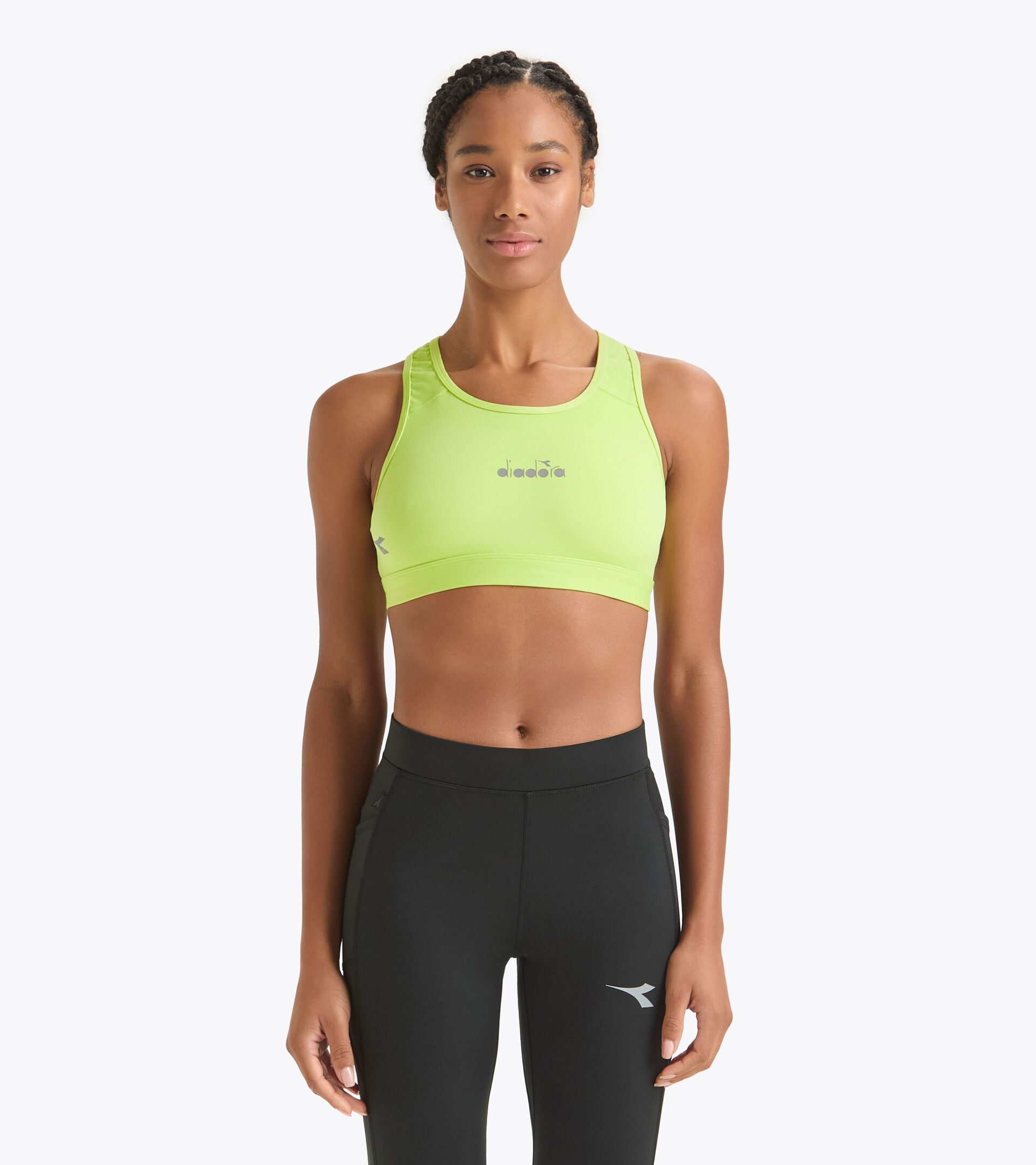 Medium support bra - Women L. MEDIUM BRA SHADOW LIME - Diadora