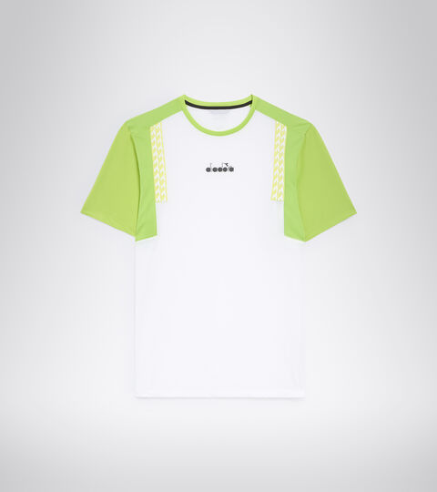 SS T-SHIRT CLAY, OPTICAL WHITE Tennis T-shirt - Men SS T-SHIRT CLAY OPTICAL WHITE - Diadora