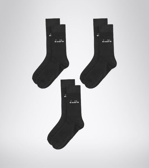 Pack calzini alla caviglia - Unisex  U. MID PLAIN SOCKS 3-PACK NERO - Diadora