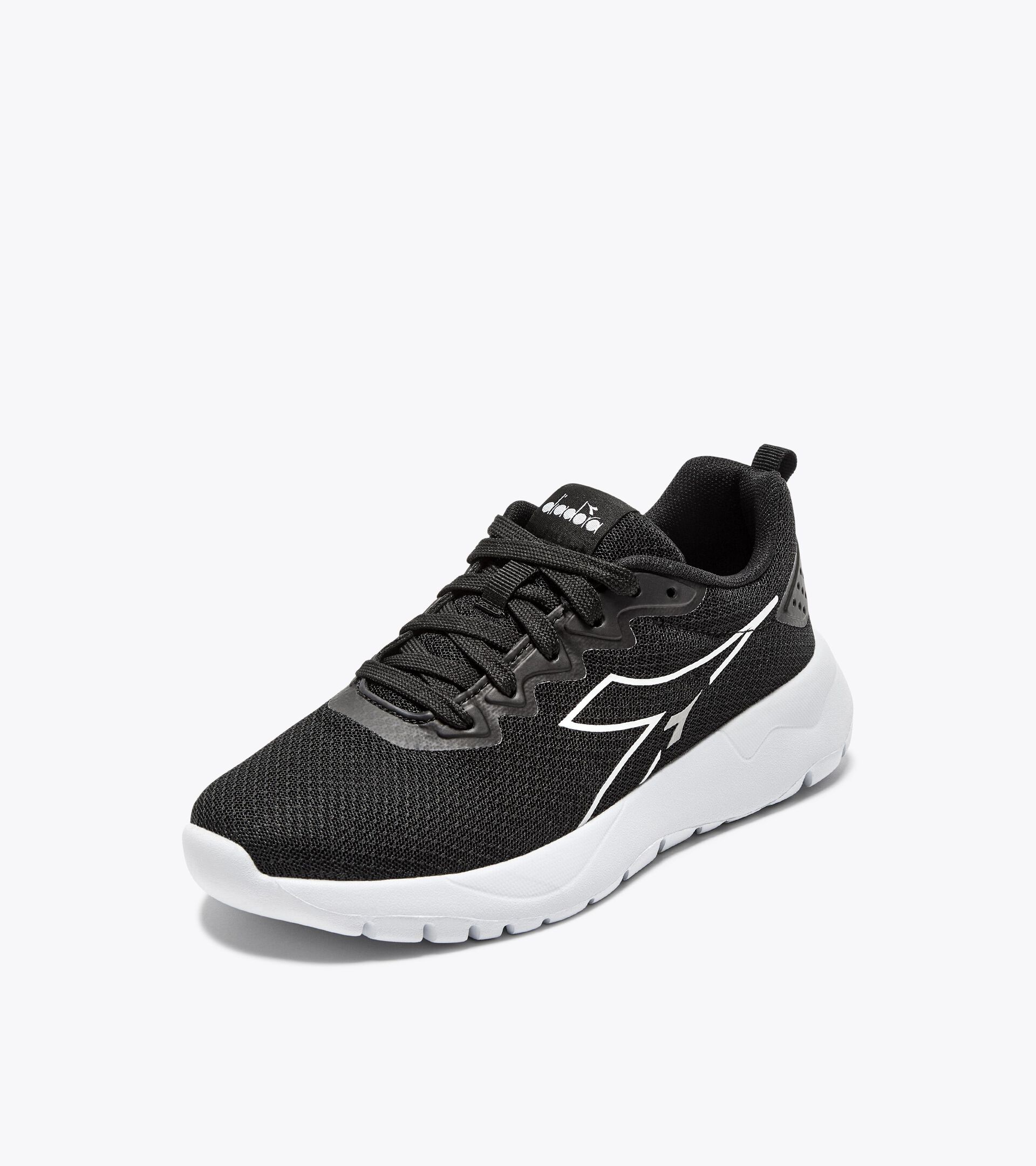 Running shoe -  8 to 16 years old - All-gender EVO RUN GS BLACK /WHITE - Diadora