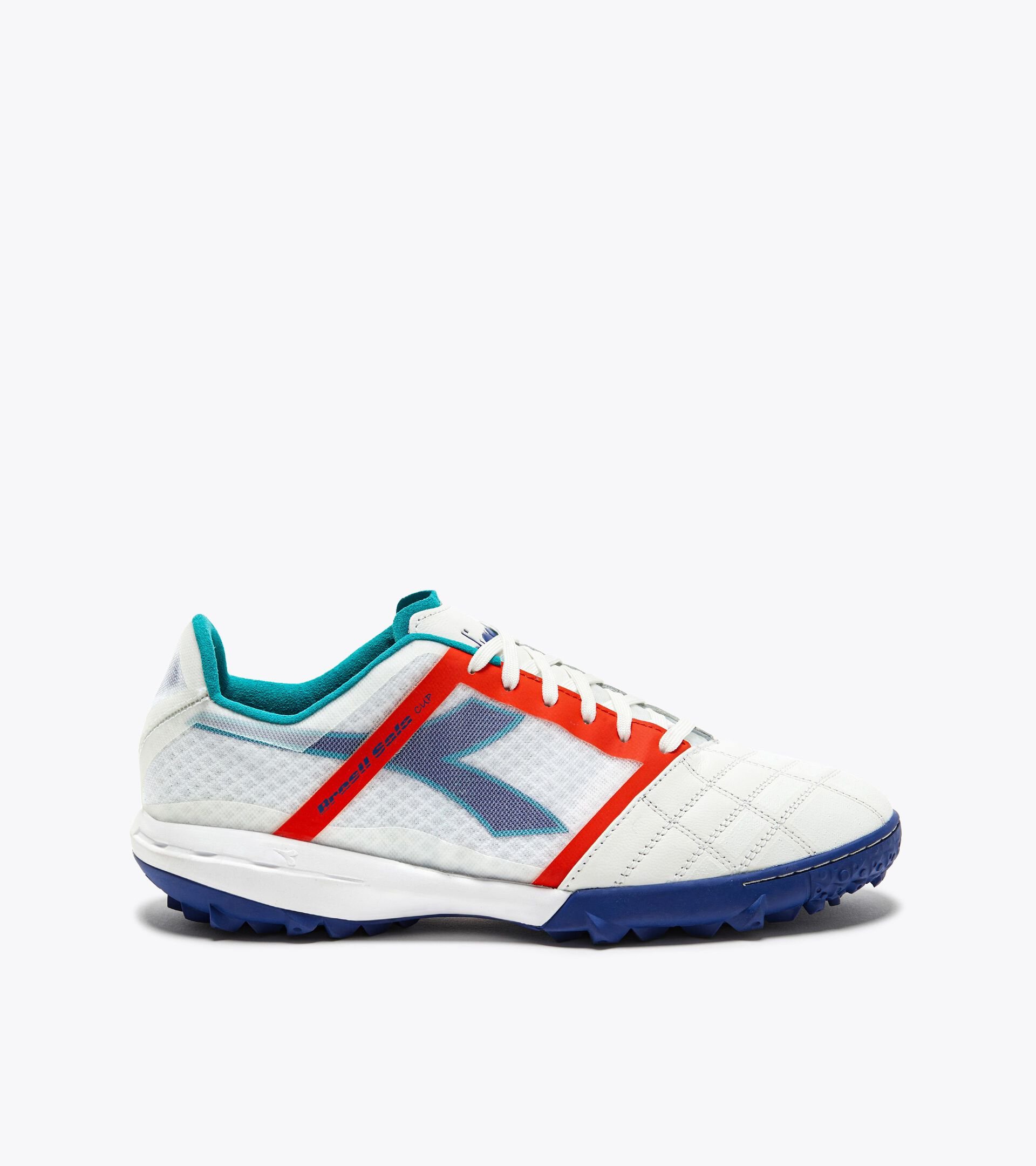 Futsal boot for synthetic and firm ground BRASIL SALA CUP TF WHITE/NAVY - Diadora