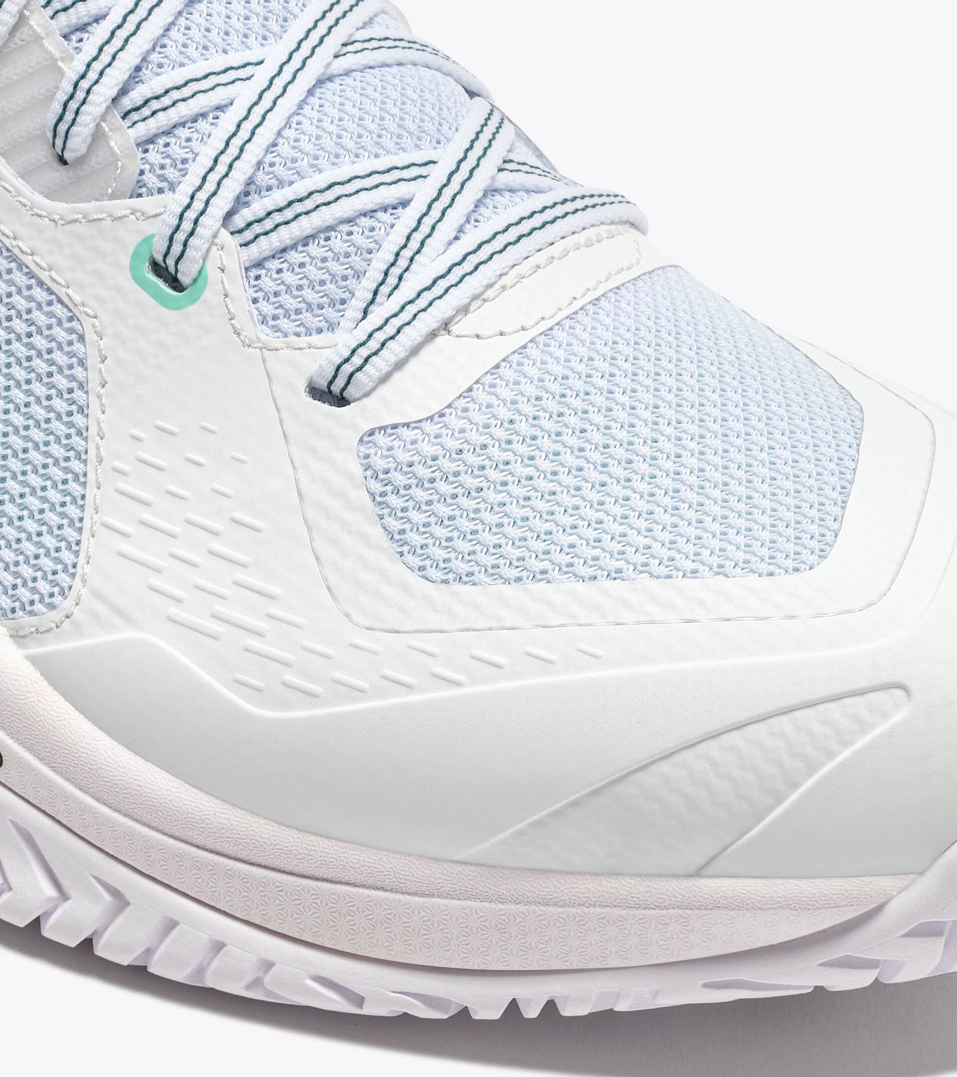 Chaussures de tennis pour terrains durs ou en terre battue - Protection et amorti - Homme BLUSHIELD TORNEO 3 AG BLANC/EPICEA OMBRE - Diadora