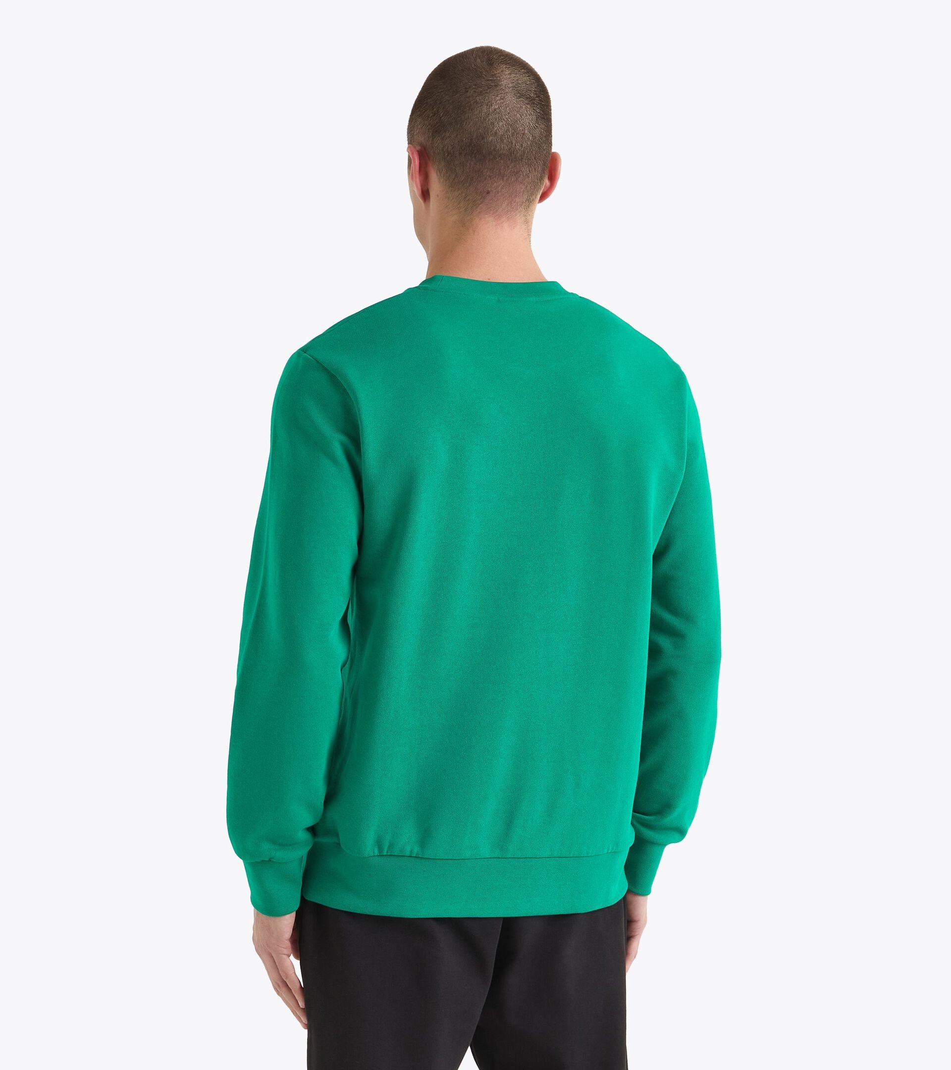 Cotton crewneck - All-Gender SWEATSHIRT CREW LOGO GREEN 562 C - Diadora