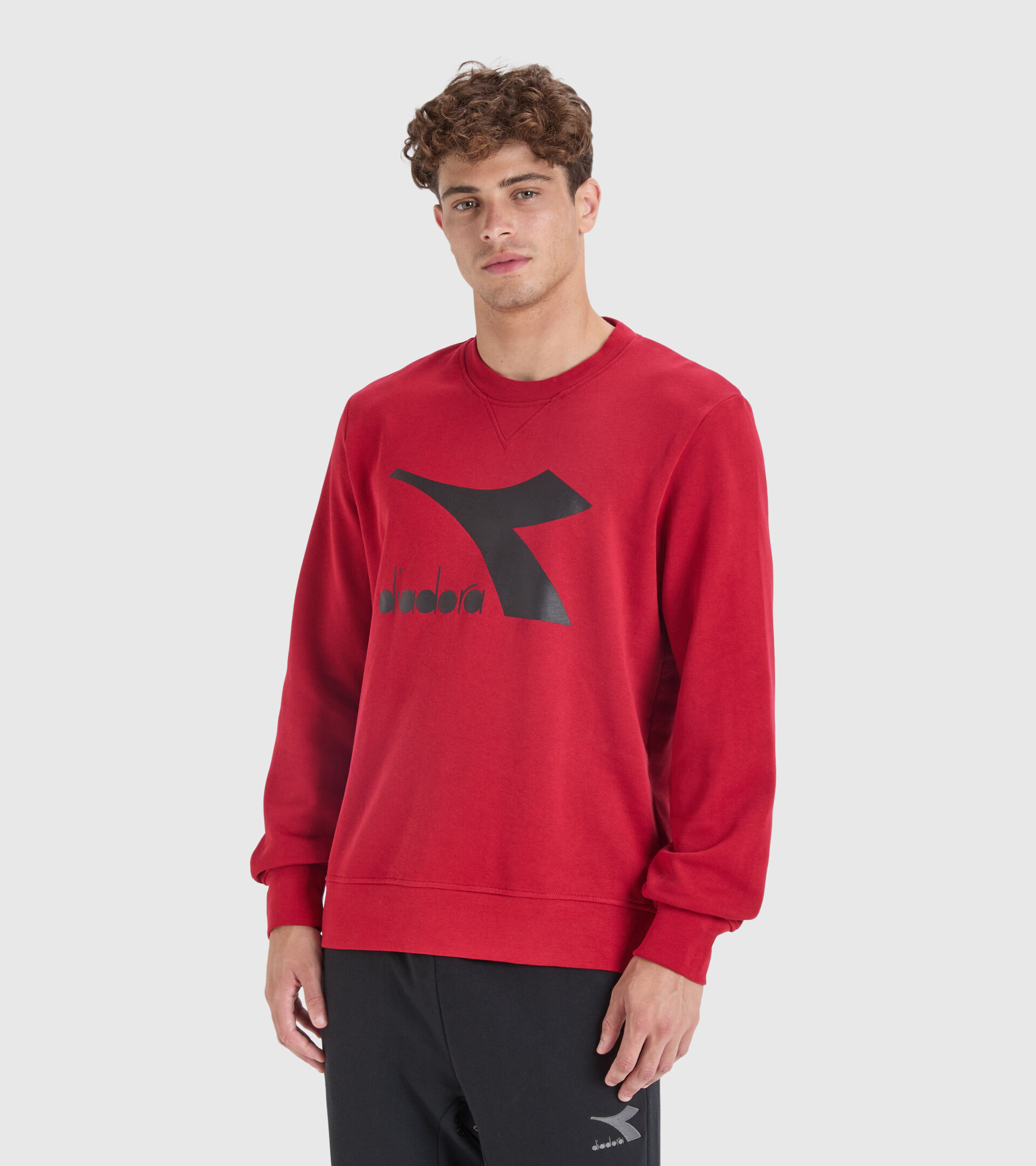 Sports sweatshirt - Men’s SWEATSHIRT CREW CHROMIA SCARLET SAGE - Diadora