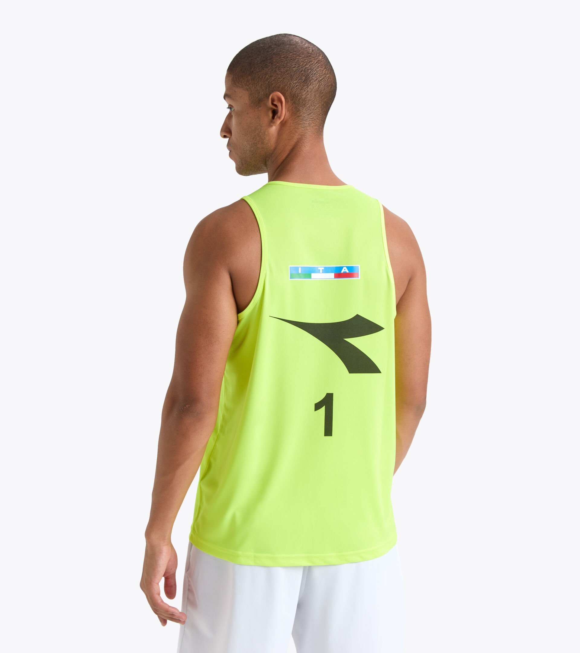 Championship tank Men - Italian Beach Volley Championship CANOTTE GARA UOMO #1 CAMP. ITALIANO FLUO YELLOW DD - Diadora