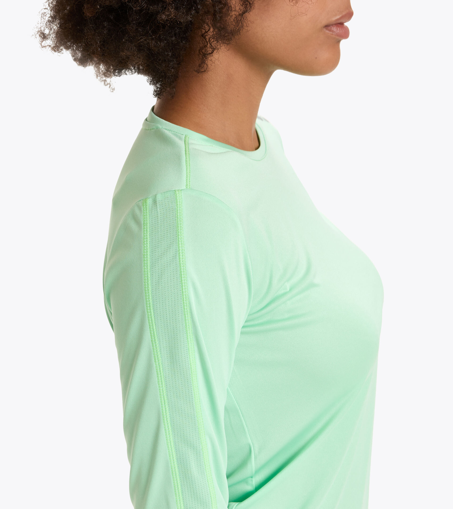 Running T-shirt - Women L. LS CORE TEE GREEN ASH - Diadora