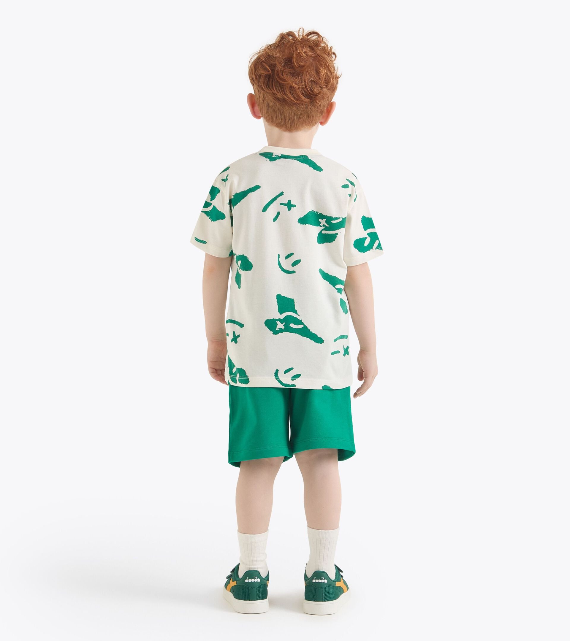 Sport suit - Fit comfort - Baby boy (2-7 years) JB. SET SMILE LOGO TD CREAM/GREEN - Diadora
