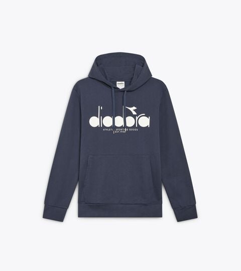 Sweat-shirt &agrave; capuche color block - Genre neutre HOODIE LOGO BLEU NUITS - Diadora