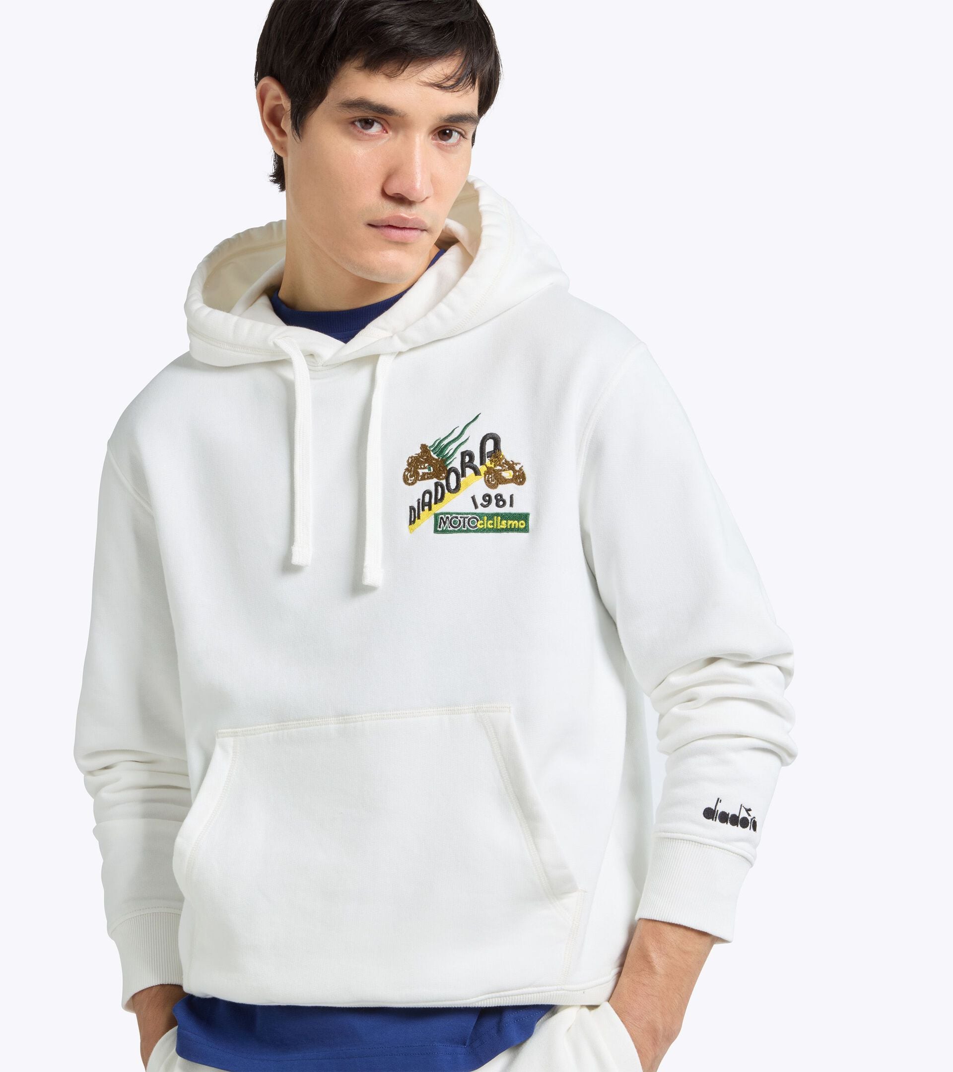 Legacy Hooded Sweatshirt - Made In Italy - All-gender HOODIE LEGACY WHITE MILK - Diadora