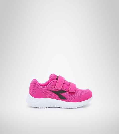 Junior velcro-strap running shoe - Unisex ROBIN 3 JR V RHODAMINE RED C/WHITE - Diadora