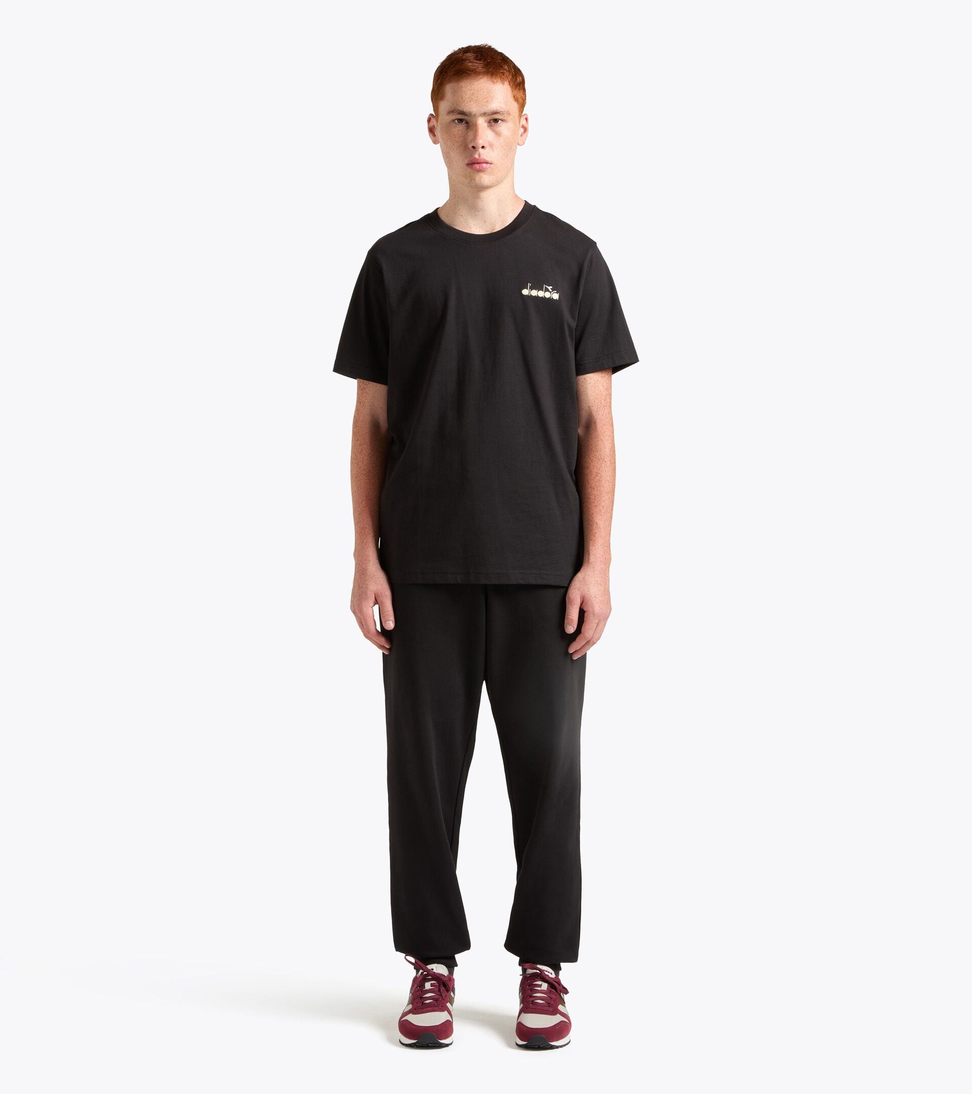 T-Shirt mit kurzen &Auml;rmeln - Regular Fit - Herren LOGO SPECTRA SS T-SHIRT SCHWARZ - Diadora