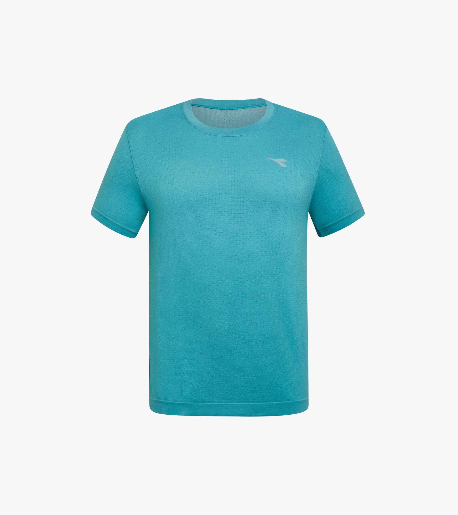 T-shirt da running senza cuciture - Made in Italy - Uomo SS T-SHIRT SKIN FRIENDLY AZZURRO TURCHESE POLVERE - Diadora