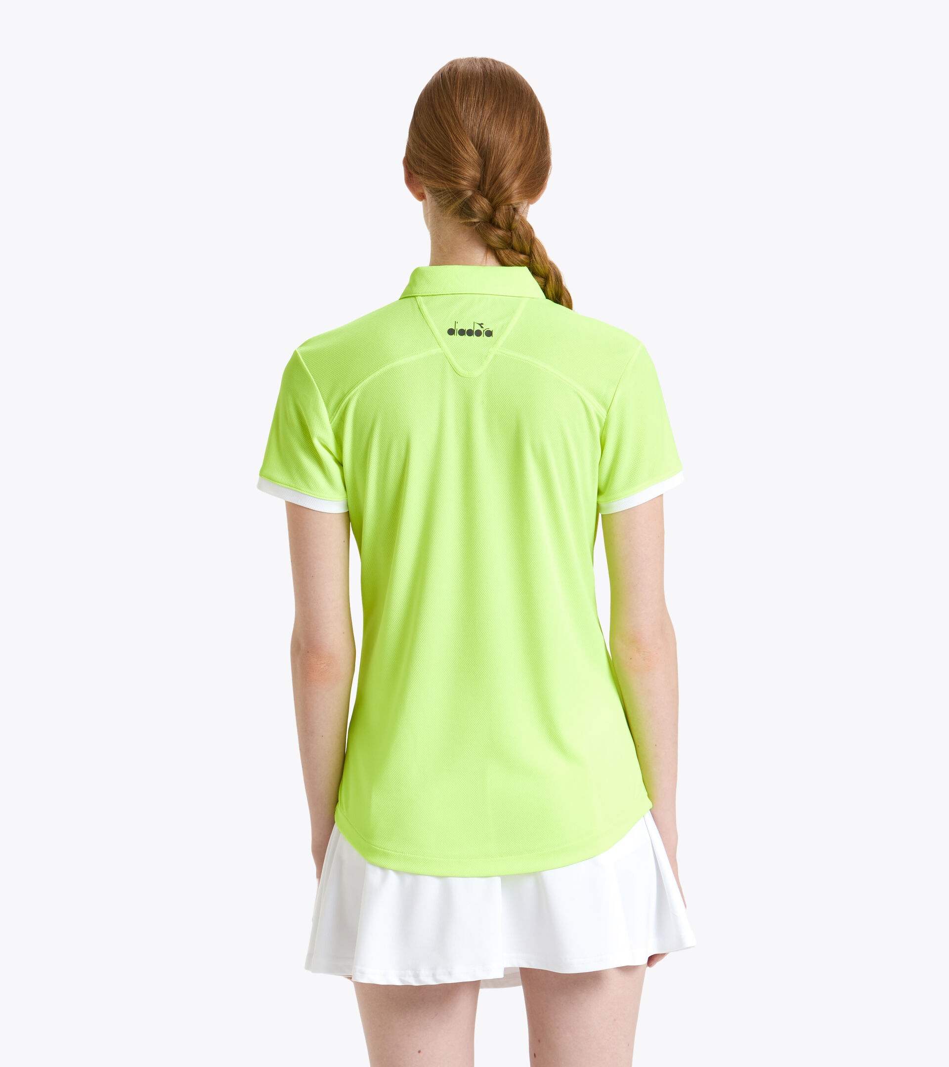 Tennis polo shirt - Women L. POLO COURT FLUO YELLOW DD - Diadora