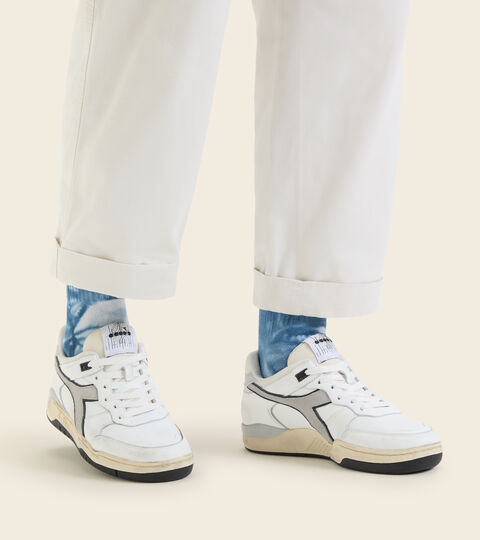 B.560 USED ITALIA, WEISS/GRAU VIOLETT Chaussures Heritage Made in Italy - Unisexe B.560 USED ITALIA WEISS/GRAU VIOLETT - Diadora