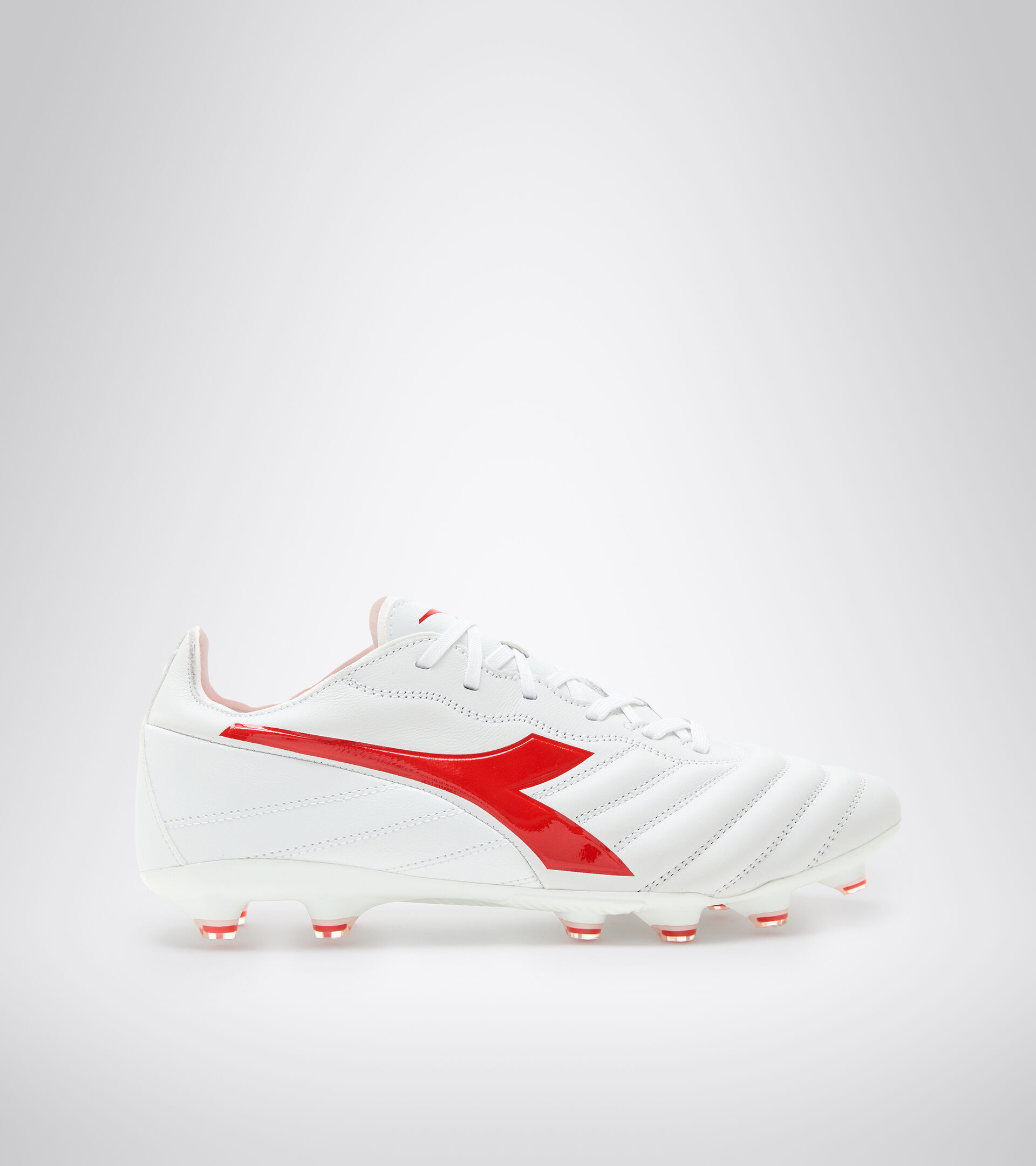 Chaussures de football pour terrains compacts - Homme BRASIL ELITE 2 LT LP12 BLANC/ROUGE MILANO - Diadora