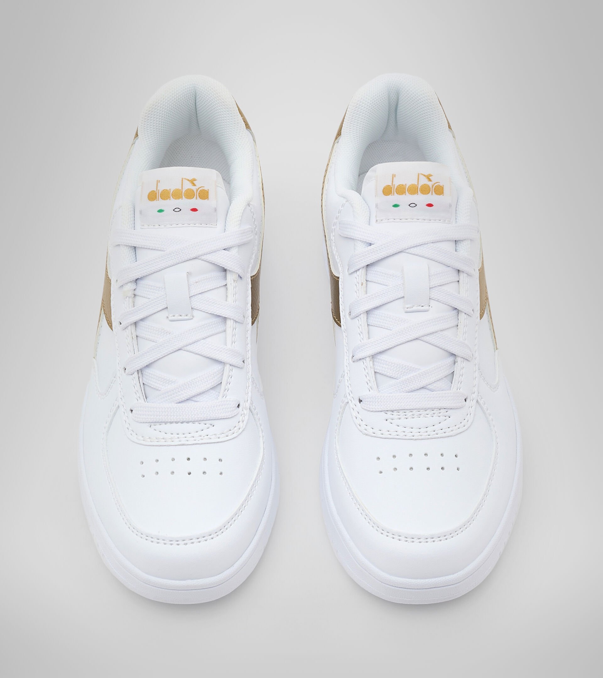Sports shoes - Youth 8-16 years RAPTOR LOW GS WHITE/GOLD - Diadora