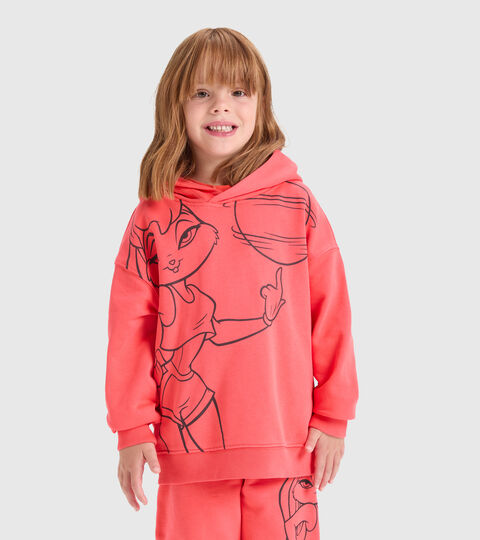 Hooded sweatshirt - Kids JU.HOODIE WB HOT CORAL - Diadora