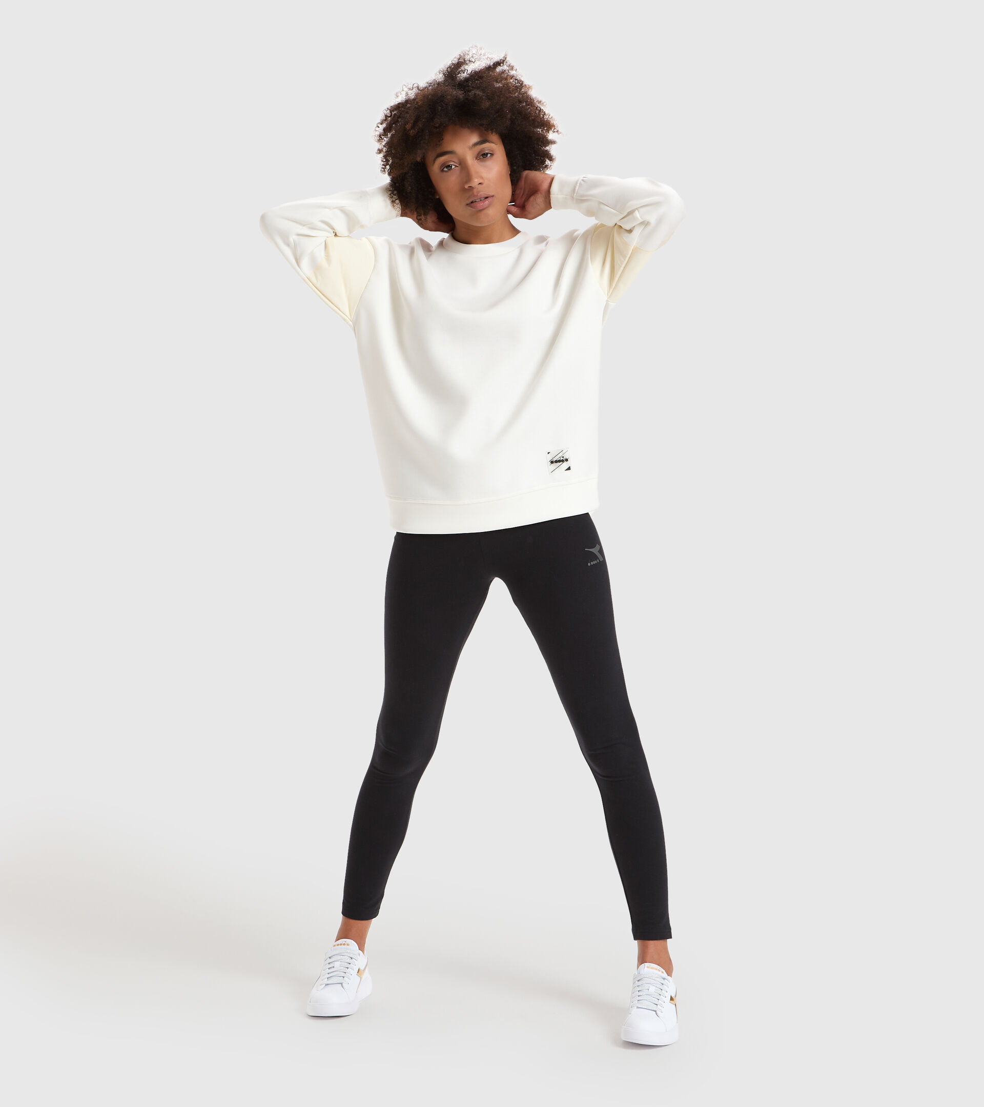 Apparel Sportswear DONNA L. SWEATSHIRT CREW URBANITY BIANCO Diadora