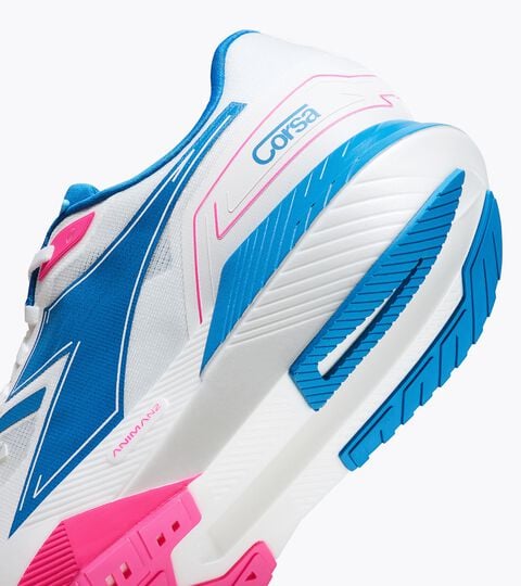 Running shoe - Energetic daily trainer - Men&rsquo;s CORSA LUCENT WH/MEDITERRANIAN/PK FL - Diadora