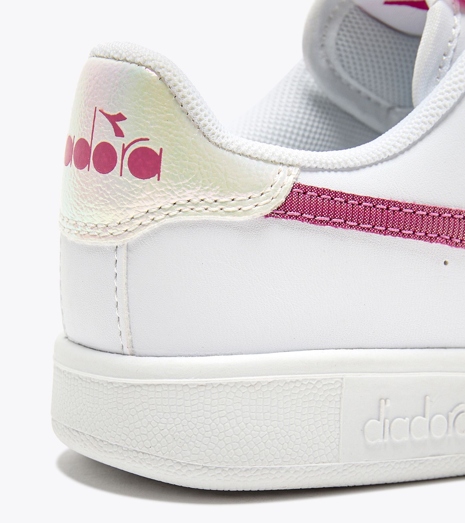 Sports shoes - Kids 4-8 years GAME P PS GIRL WHITE/CLARET RED - Diadora