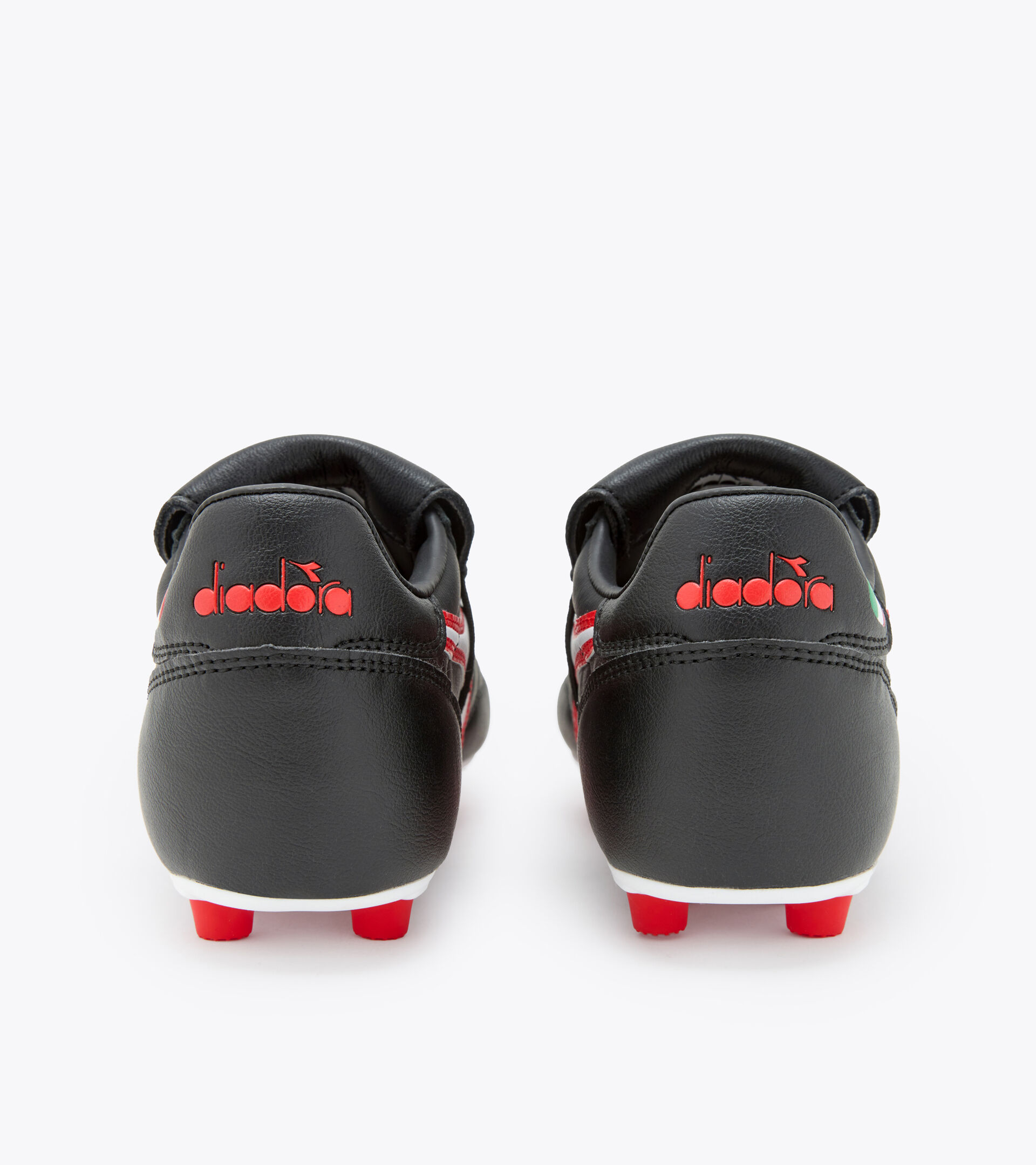 Football boots for firm grounds BRASIL OG LT T MDPU BLACK/WHITE/MILANO RED - Diadora