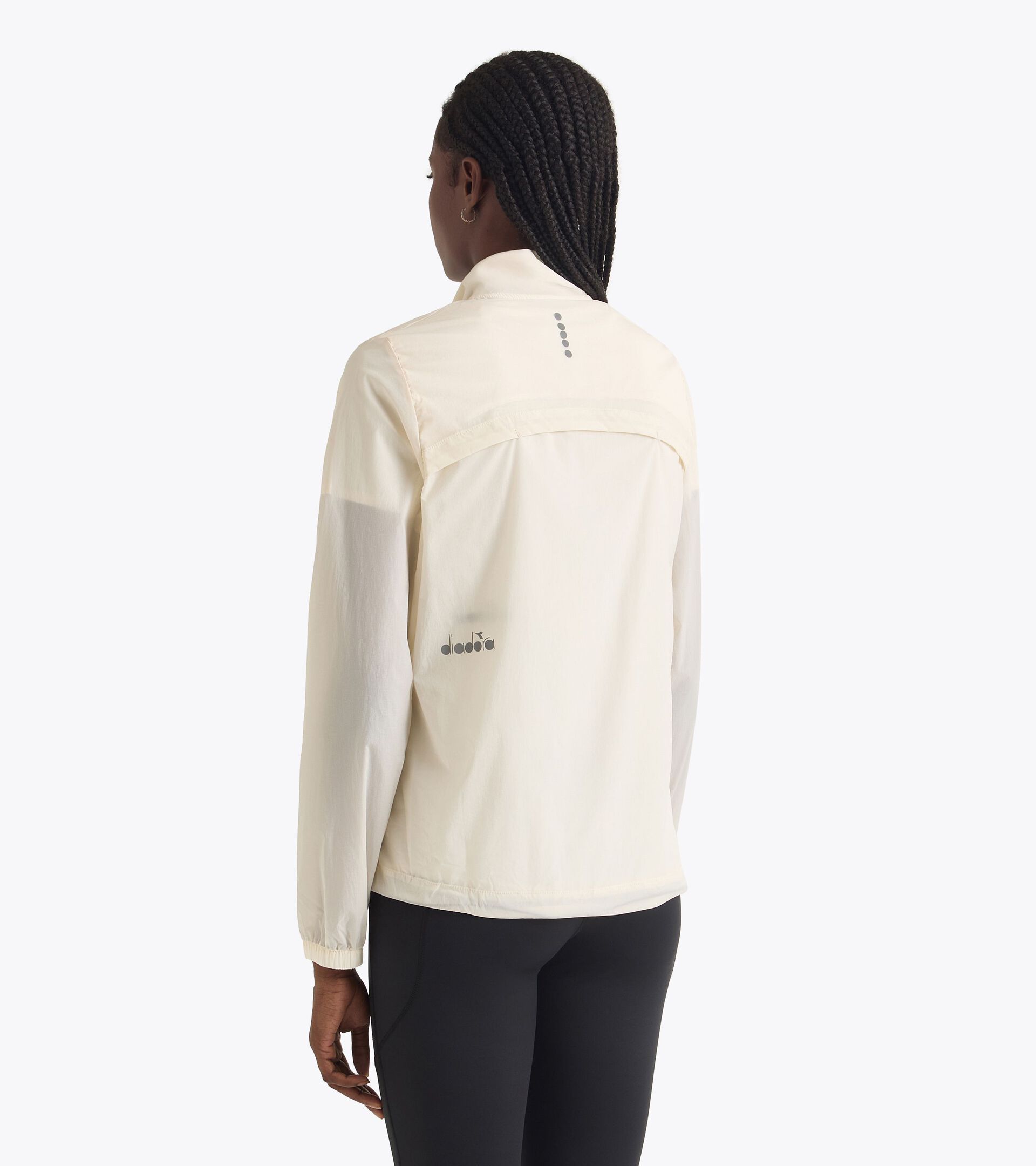 Chaqueta cortavientos plegable§Running§Mujer L. WINDBREAKER PACKABLE JACKET BLANCO MURMURAR - Diadora