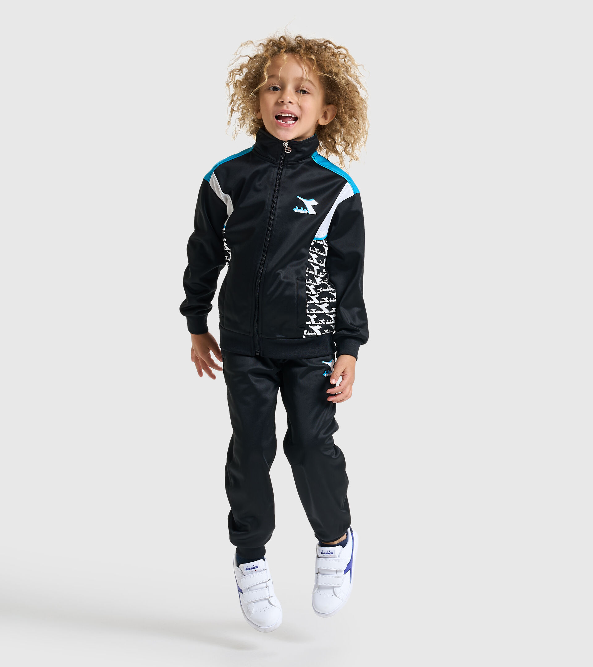 Tracksuit - Kids JU. LIGHT FZ TRACKSUIT CUBIC BLACK - Diadora