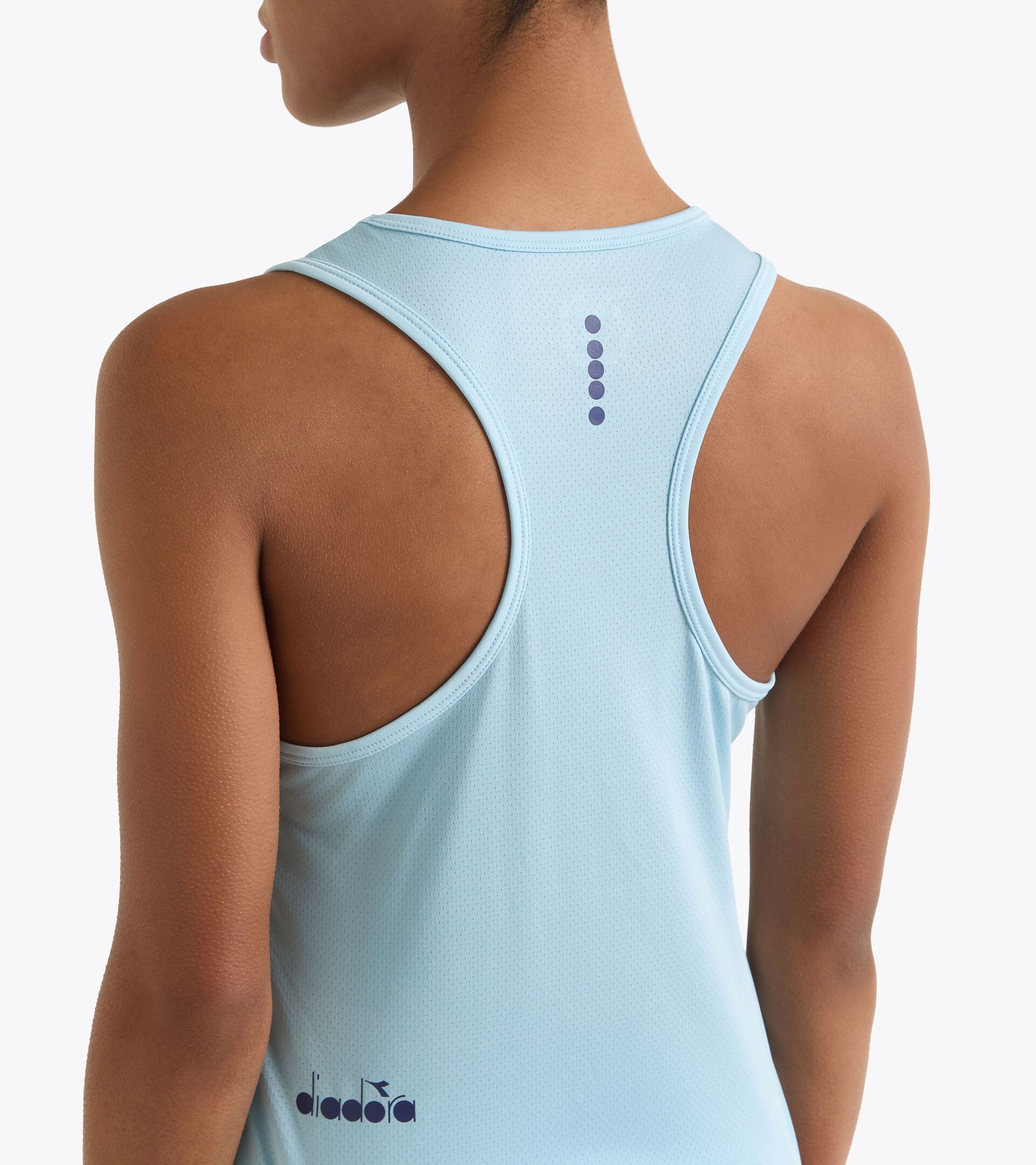 Canotta da tennis con dorso a vogatore - Donna L. TANK CORE AZURRO CORYDALIS - Diadora