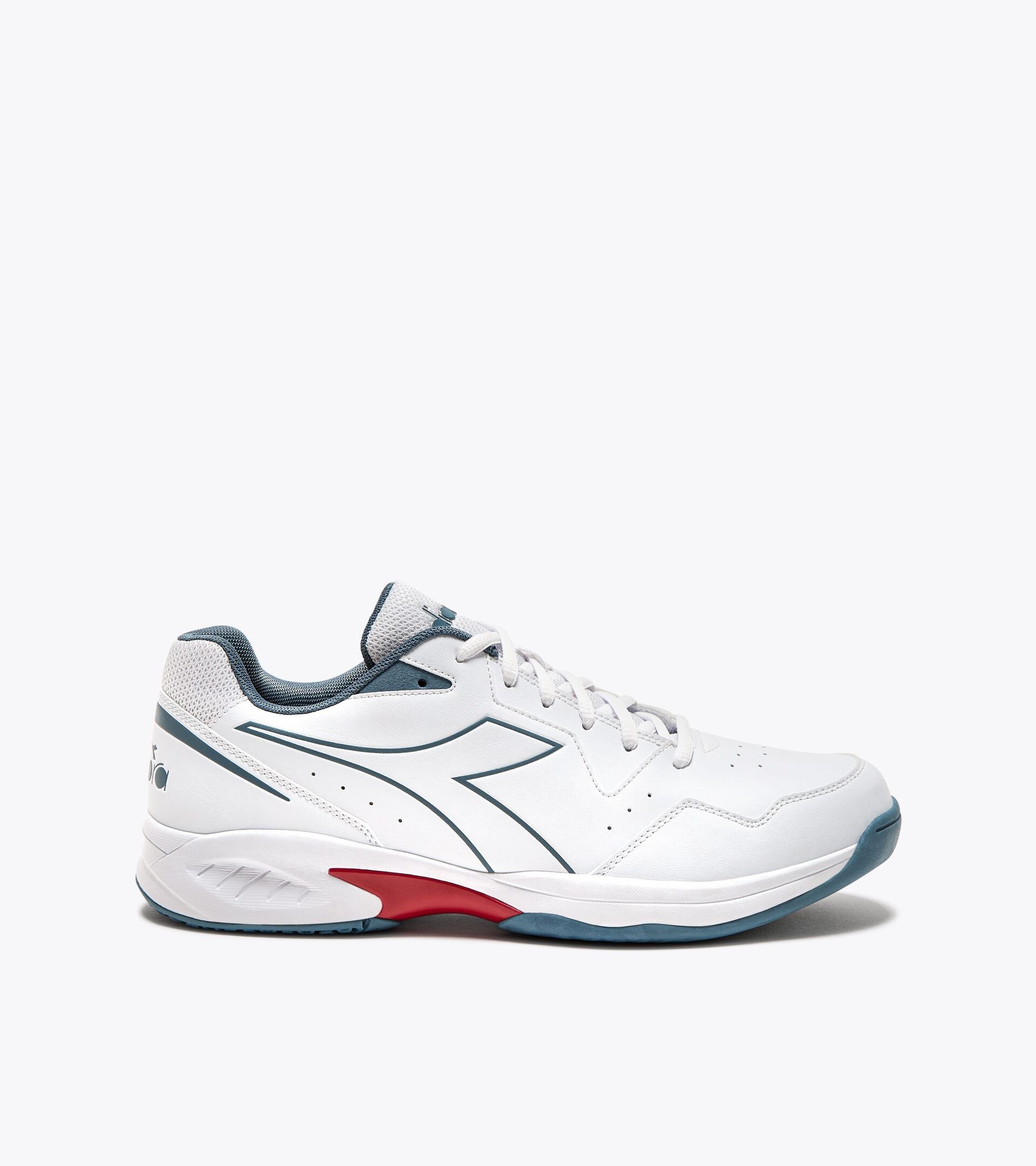 Tennis shoes - Men VOLEE 6 WHITE/OCEANVIEW/SALSA - Diadora