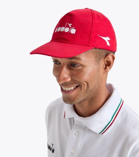 CAPPELLINO CAMP. ITALIANO, RED Cap - Italian Beach Volley Championship CAPPELLINO CAMP. ITALIANO RED - Diadora