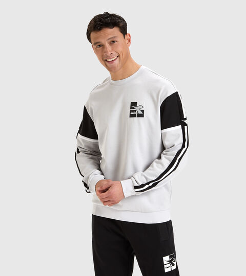 Cotton terrycloth sweatshirt - Men SWEATSHIRT CREW WEAVE GREY ROCK - Diadora