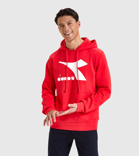 Cotton hoodie - Men HOODIE CHROMIA POPPY RED - Diadora