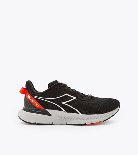 diadora X Ducati Corse running shoe - Men’s DUCATI VELOCE 2 BLACK/SILVER/WHITE - Diadora