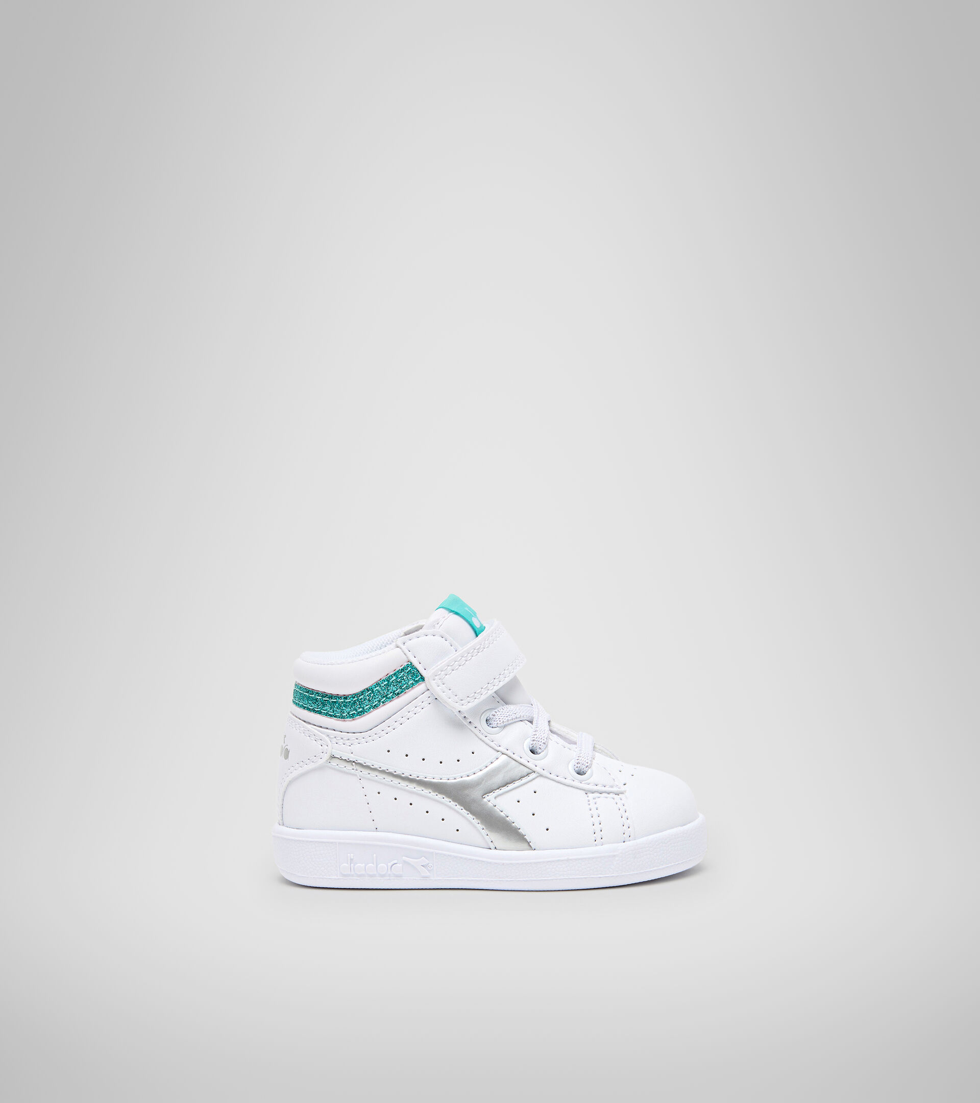 Sports shoes - Toddlers 1-4 years GAME P HIGH GIRL TD WHITE/BLUE TURQUOISE - Diadora