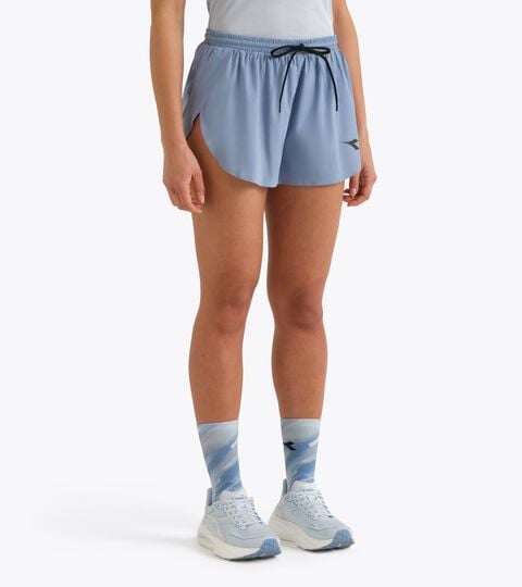 FIBRAZERO 2,5&rsquo;&rsquo;-Split-Shorts  - Running - Damen
 L. SPLIT SHORT 2.5 SUPER LIGHT FIBRAZERO ENDLOSER HIMMEL - Diadora