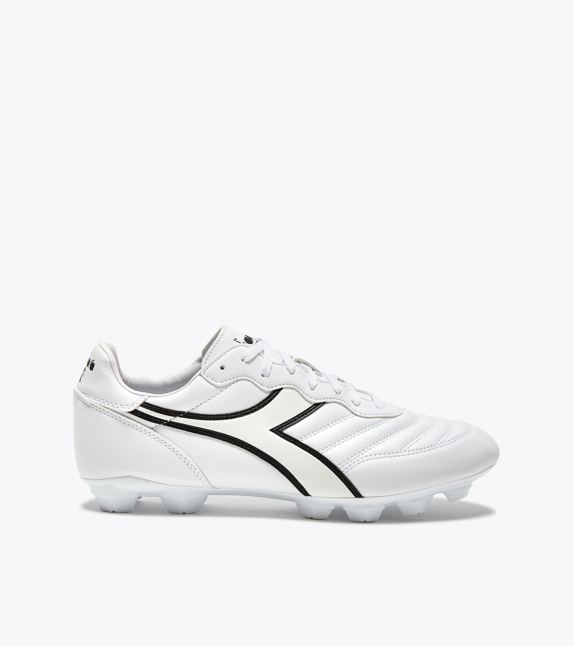 Calcio boots for firm ground - Men's BRASIL R LPU WHITE/BLACK - Diadora